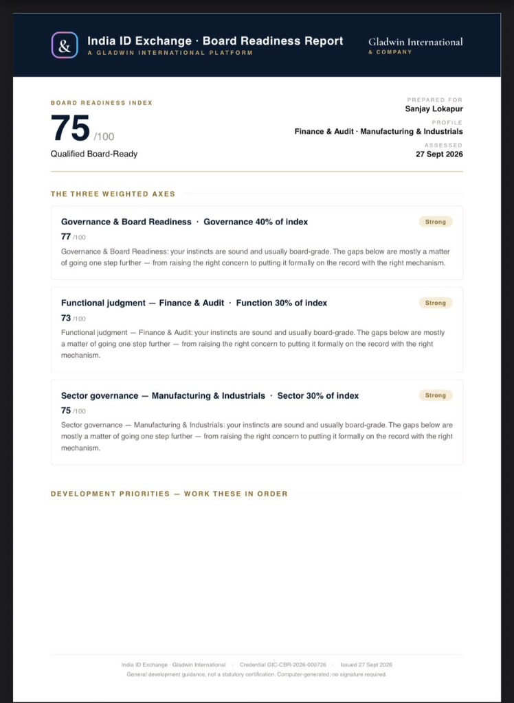 Board Readiness Report — Qualified Board-Ready (75/100)